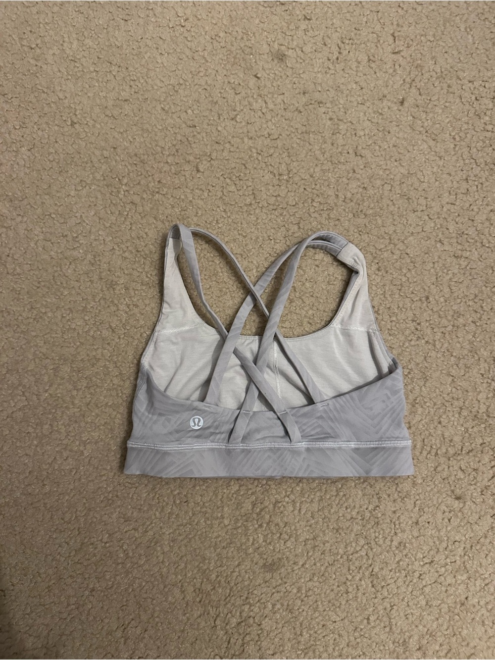 lululemon athletica Gray Crossback Strappy Sports Bra Size 2